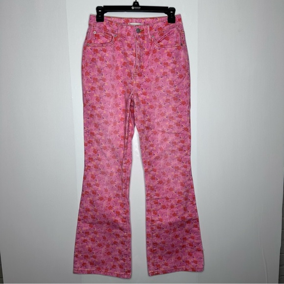 BDG Urban Outfitters pink rose high rise flare jeans size 26 - Picture 2 of 6